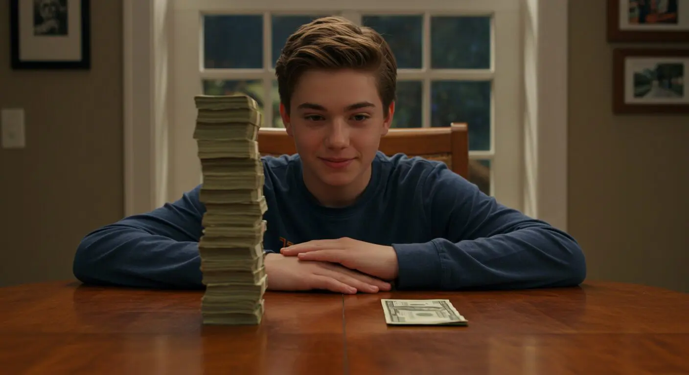 A boy looking at good debt and bad debt