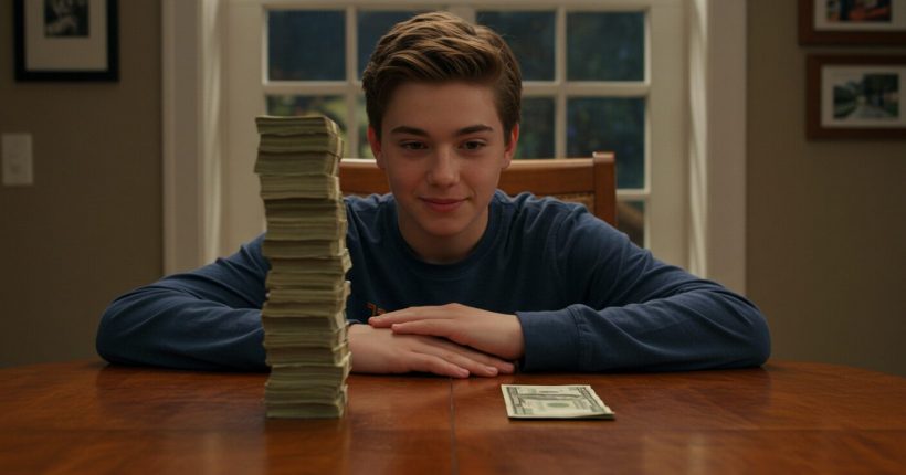 A boy looking at good debt and bad debt